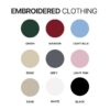 Embroidered clothing color chart 1 - Bleach UK Shop