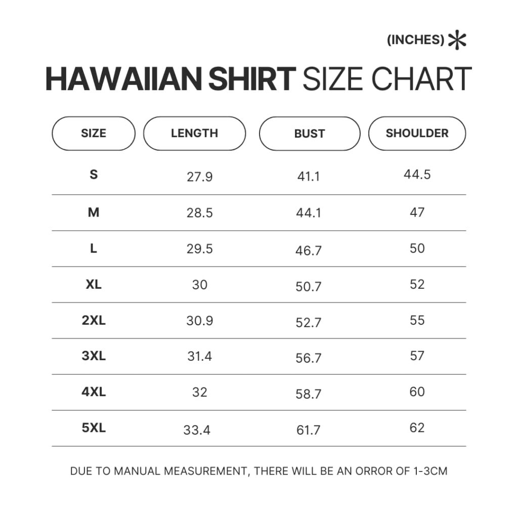 Hawaiian Shirt Size Chart 1 1024x1024 1 - Bleach UK Shop