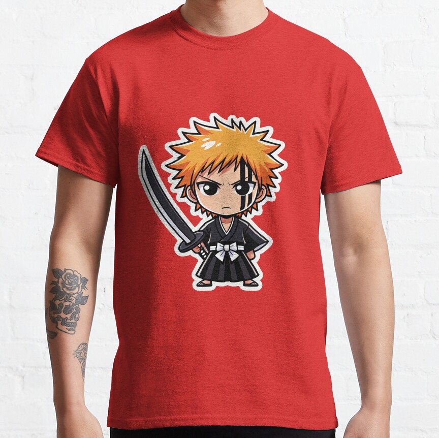 Chibi Ichigo Sticker T-Shirt - Image 7