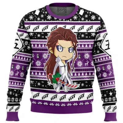 Chibi Sousuke Aizen Bleach Ugly Christmas Sweater FRONT 400x400 1 - Bleach UK Shop