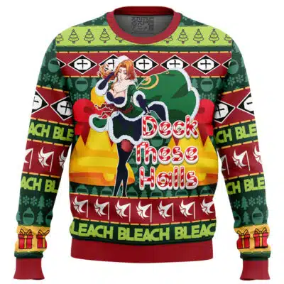rangiku Ugly Christmas Sweater FRONT mockup 400x400 1 - Bleach UK Shop